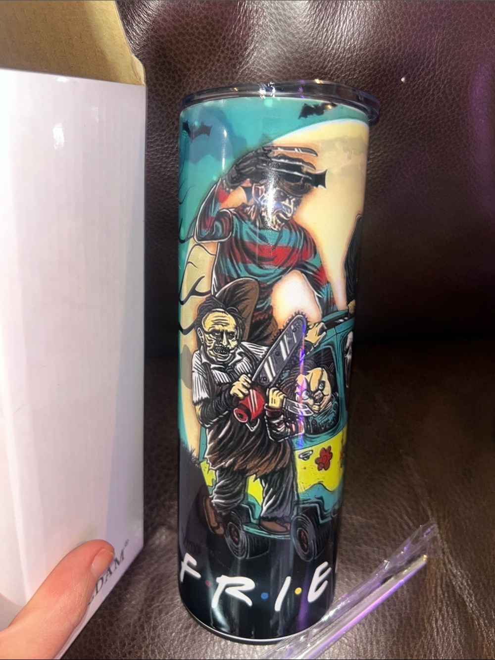 Funny Halloween character tumbler